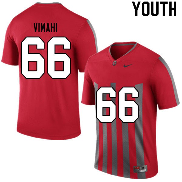 Ohio State Buckeyes #66 Enokk Vimahi Youth Football Jersey Retro OSU44657